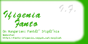 ifigenia fanto business card